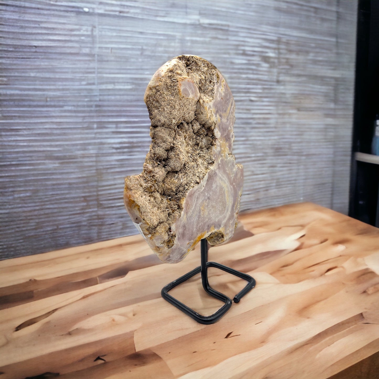 Pink Amethyst on stand #1